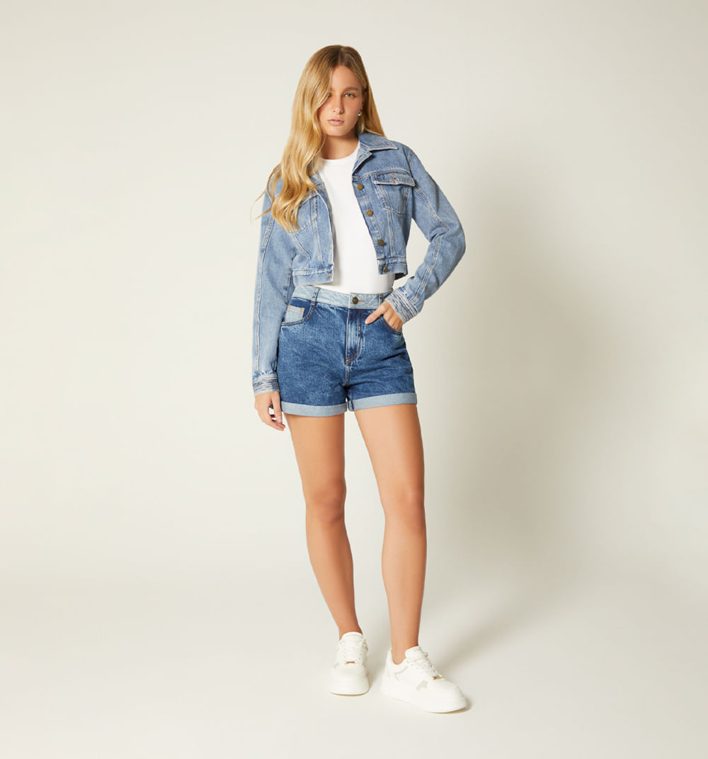 Short Tiro Alto Con Guarda Polvo