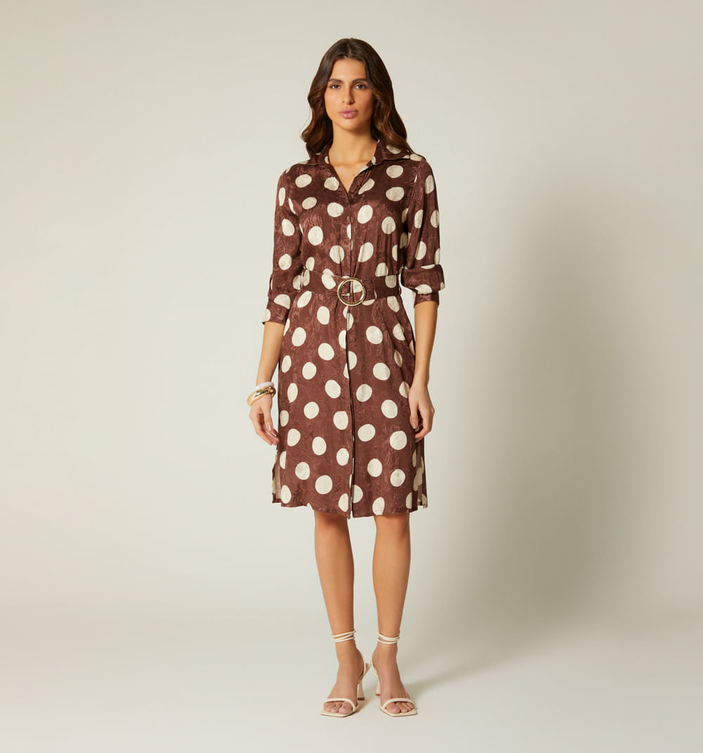 Vestido Camisero Manga 3/4