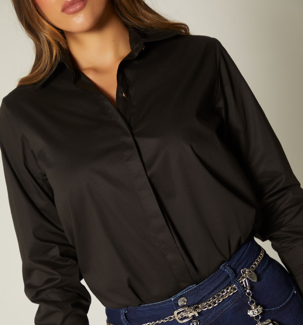 Blusa Camisera Manga Larga
