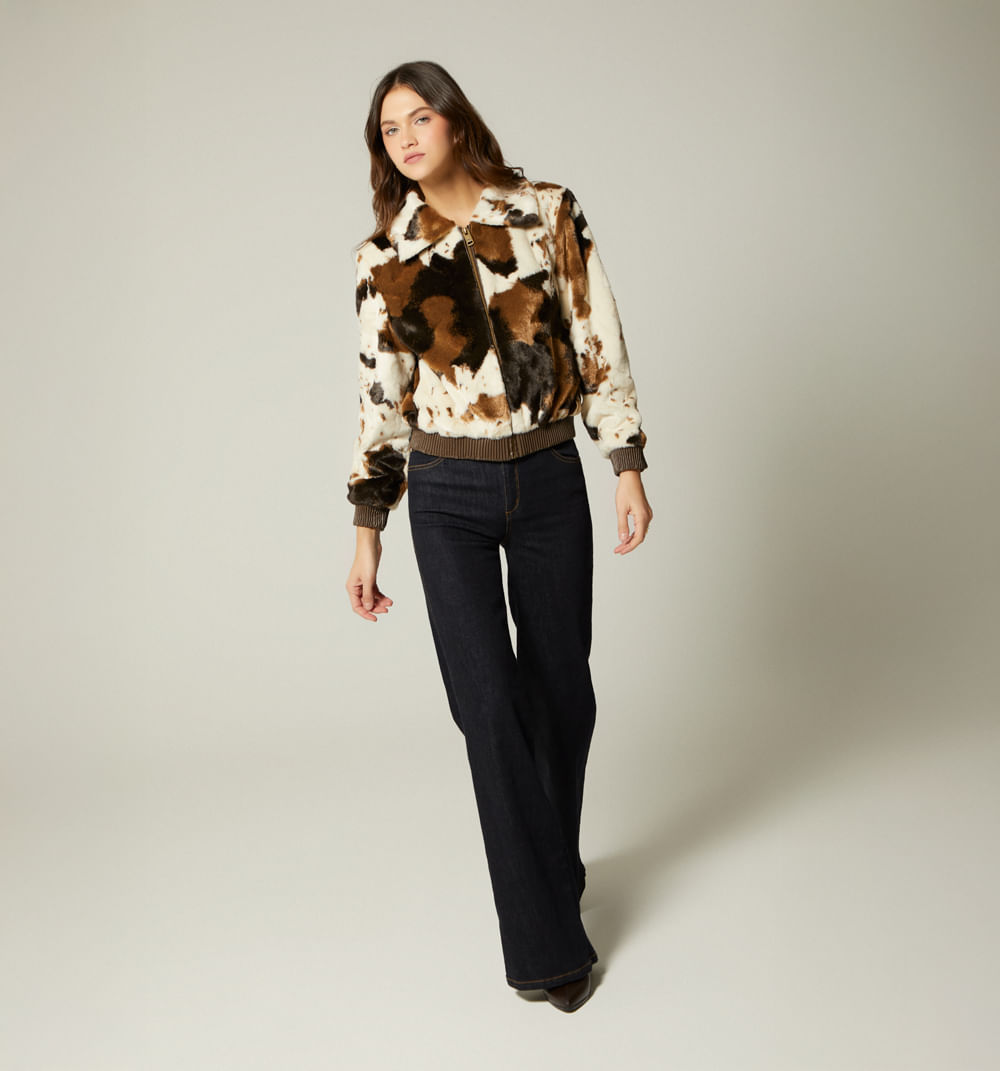 Chamarra Estampado Vaca