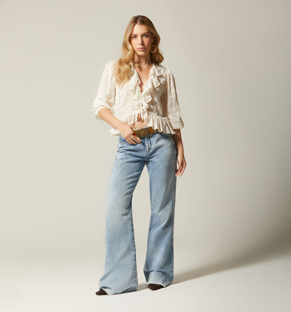 Blusa Manga 3/4 Con Boleros