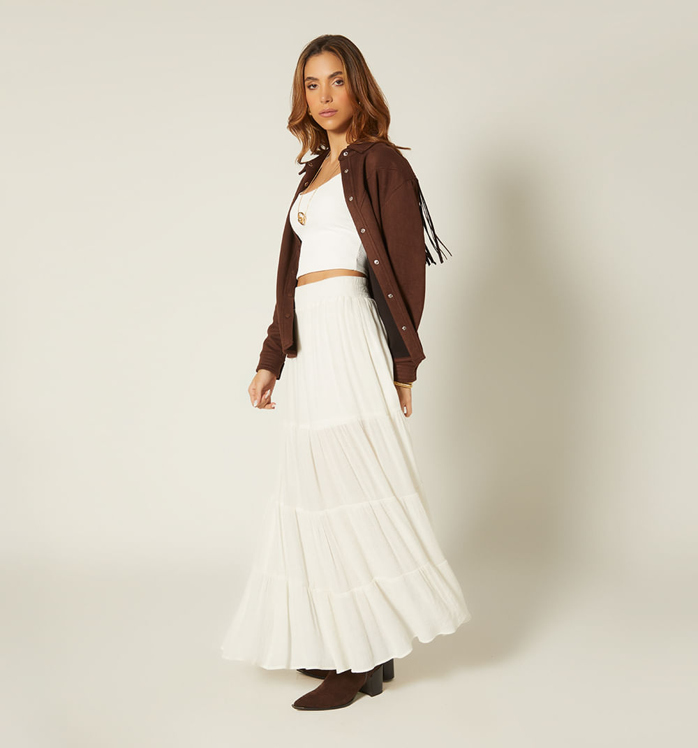 Sobrecamisa Con Flecos