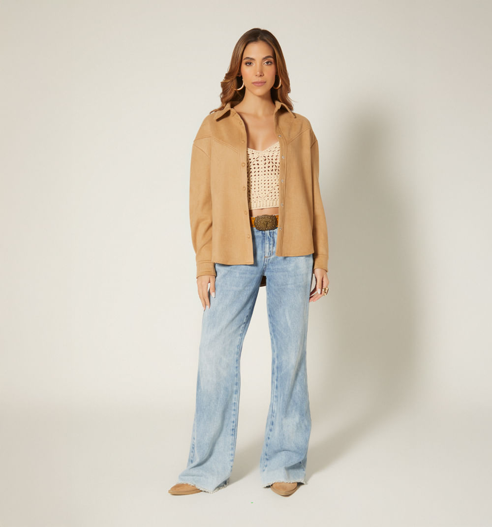 Sobrecamisa Con Flecos