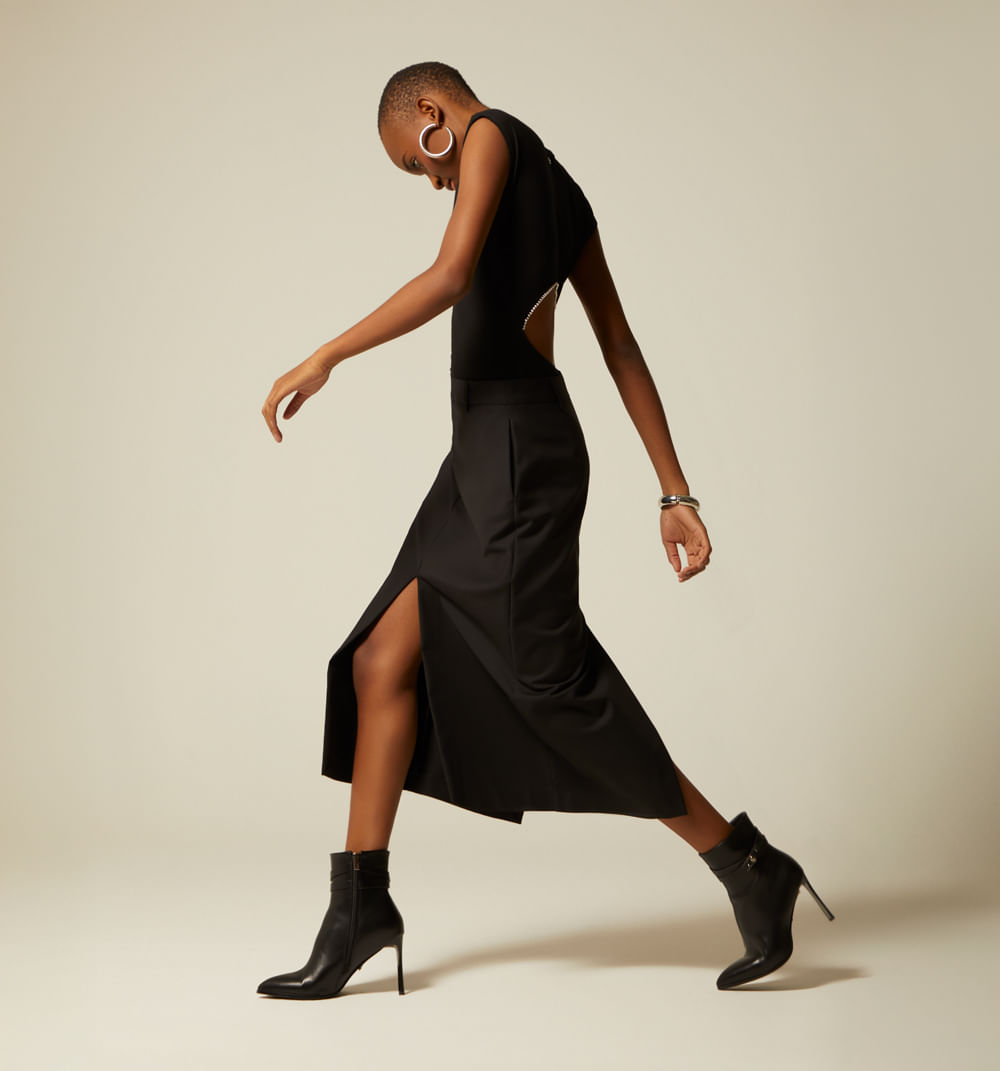 Falda Lapiz Con Abertura