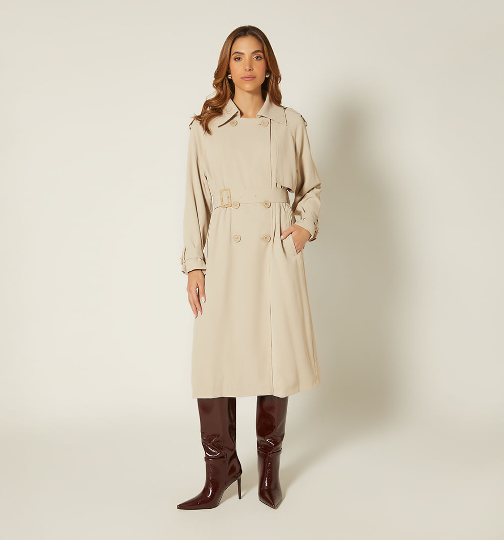 Gaban 4 Botones Con Almilla Sobrepuesta