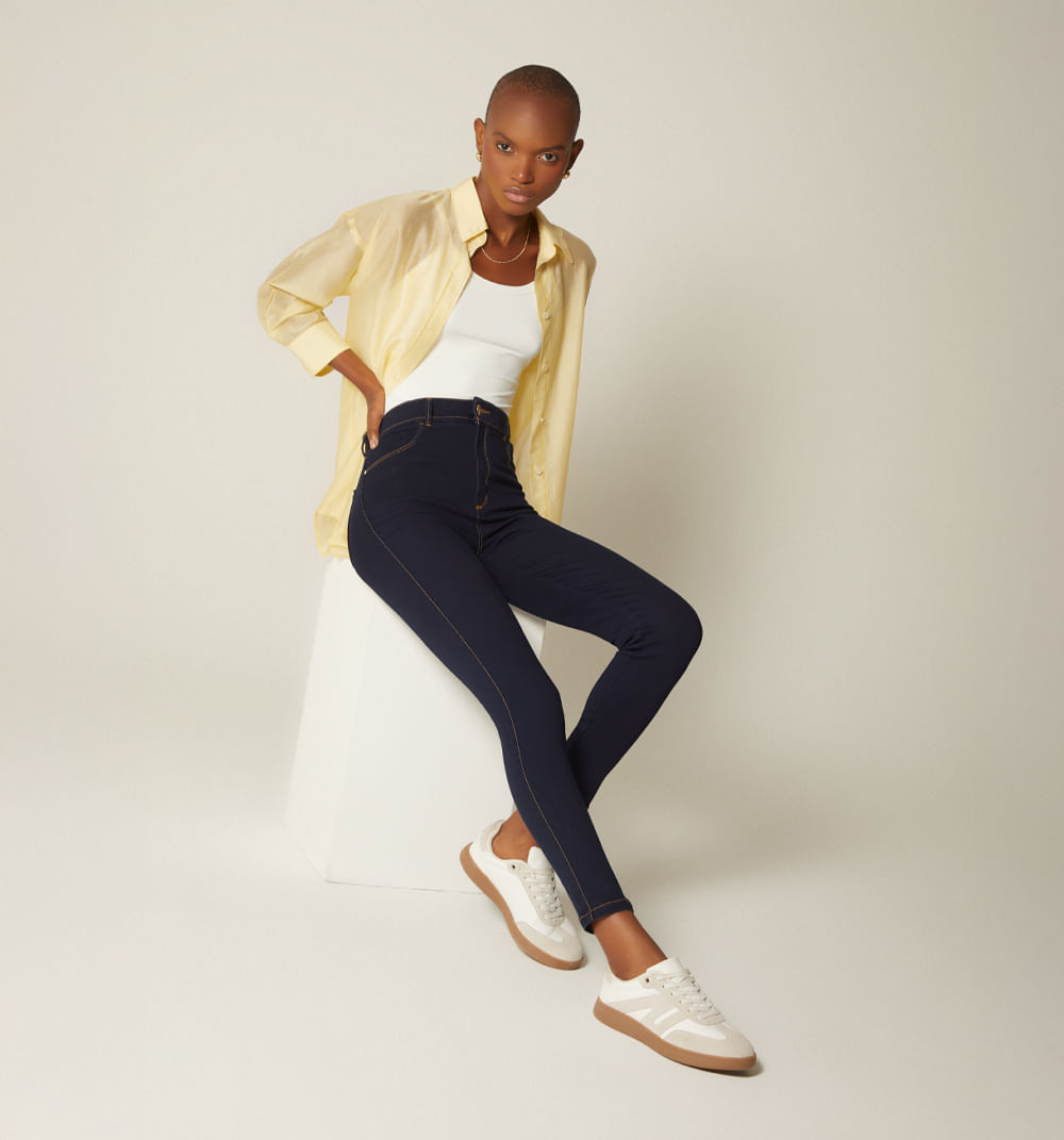 Jeggings Tiro Alto Con Bolsillos Taylor