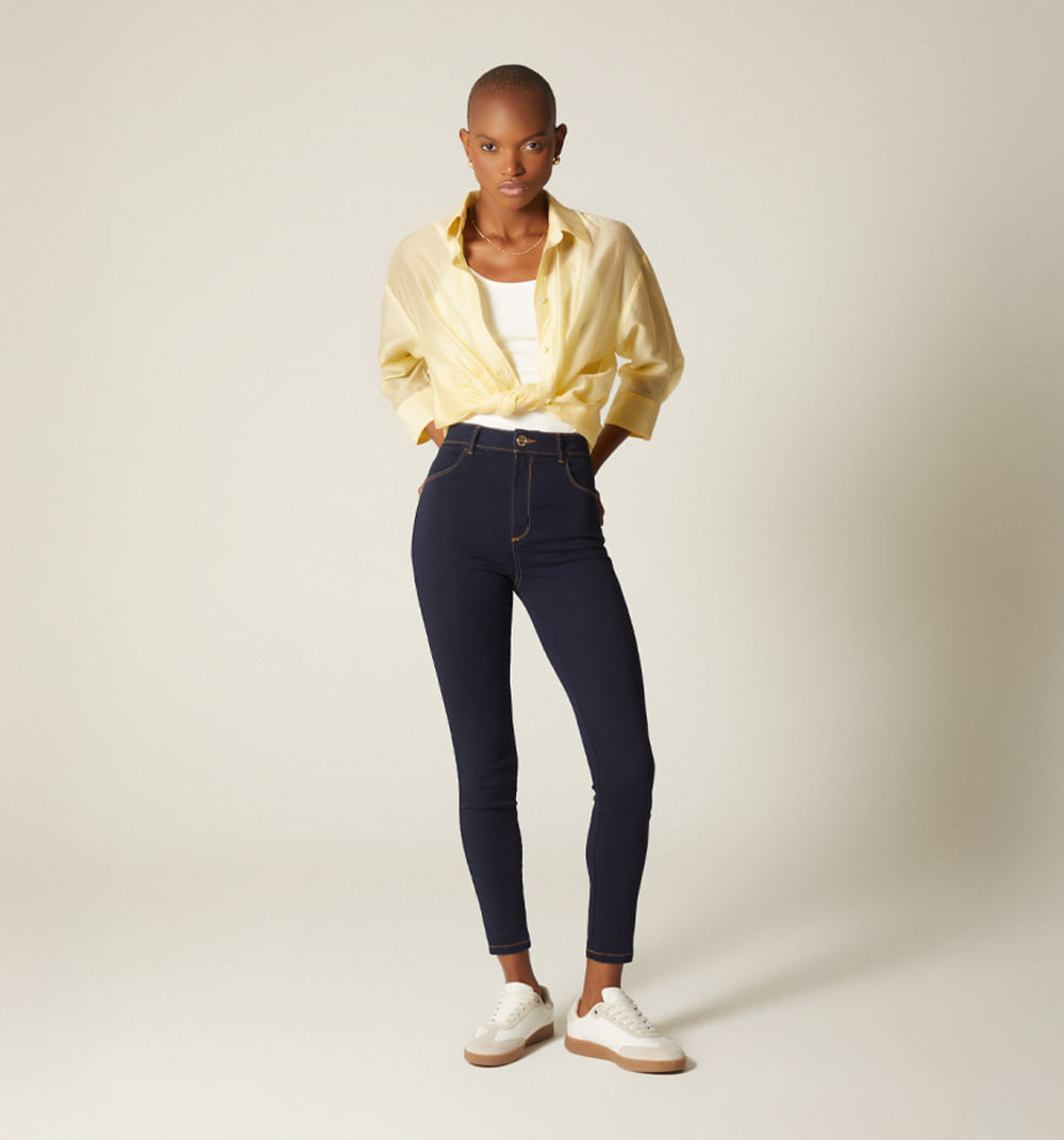 Jeggings Tiro Alto Con Bolsillos Taylor