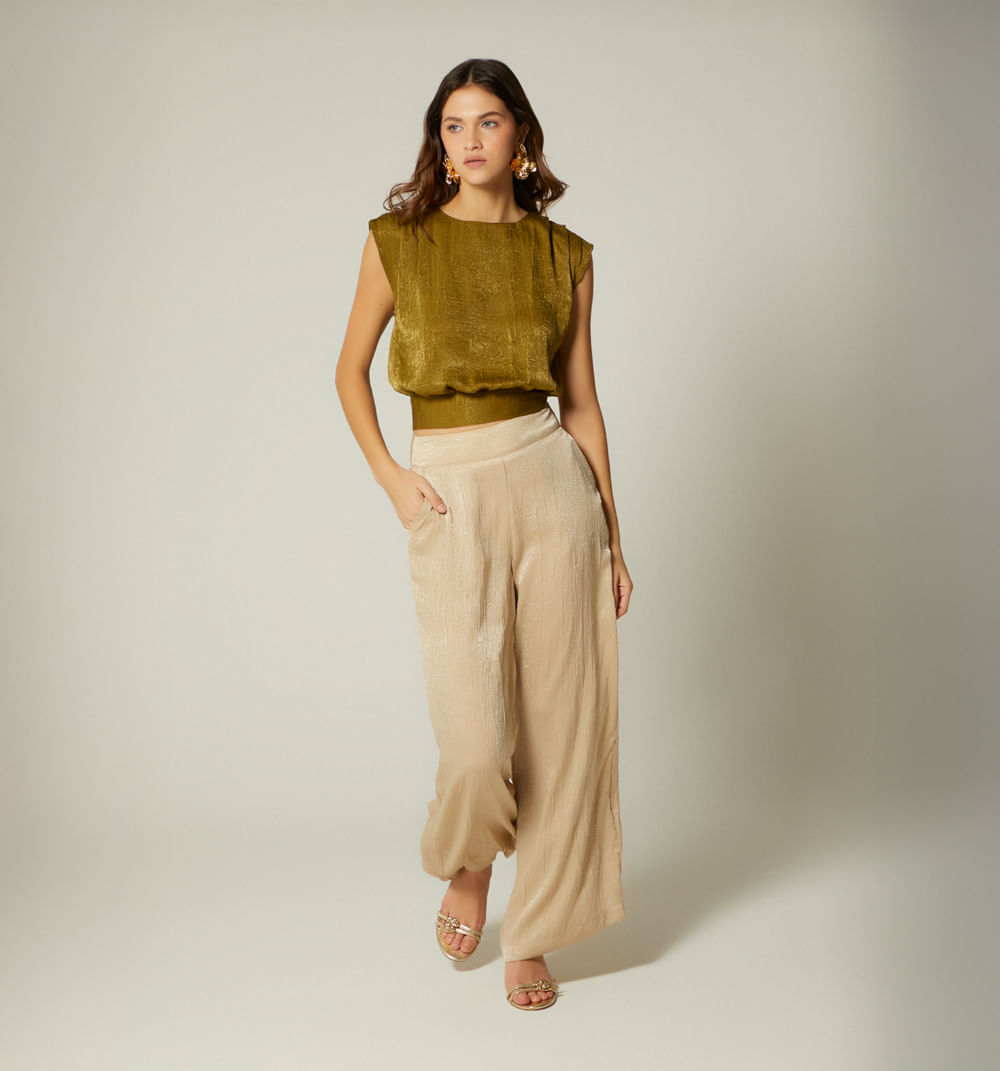 Pantalon Palazo Tiro Alto