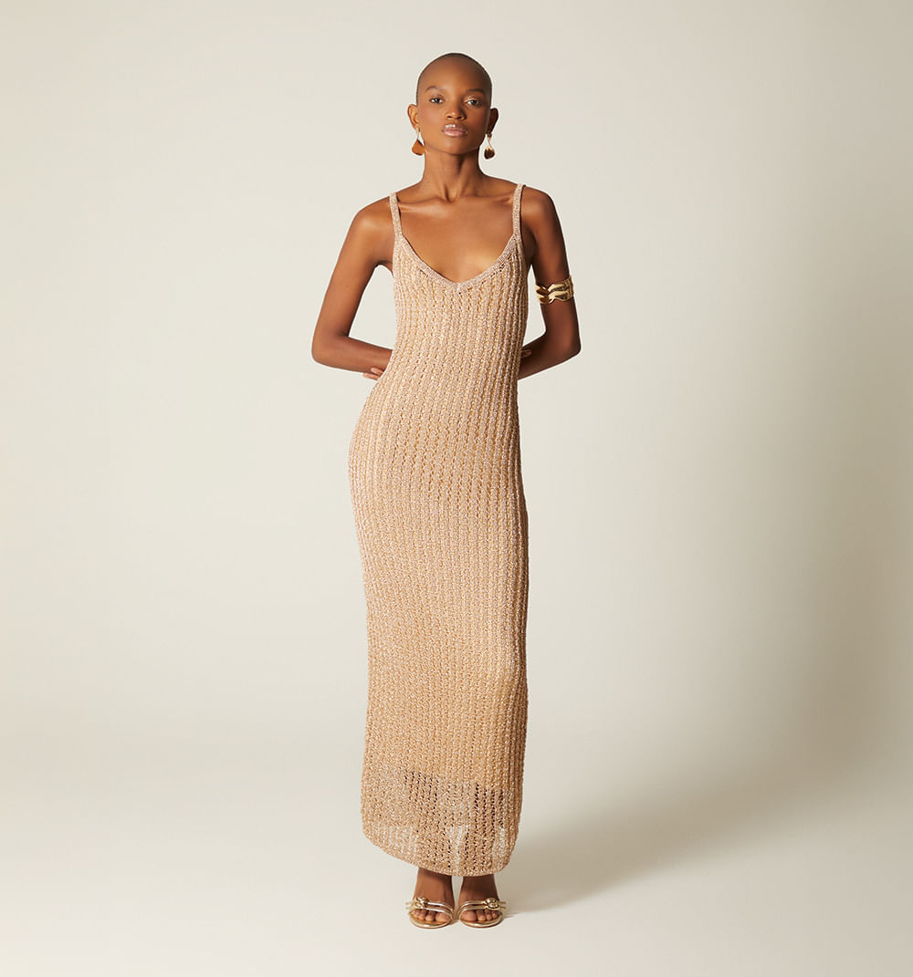 Vestido Para Mujer De Tejido Abierto