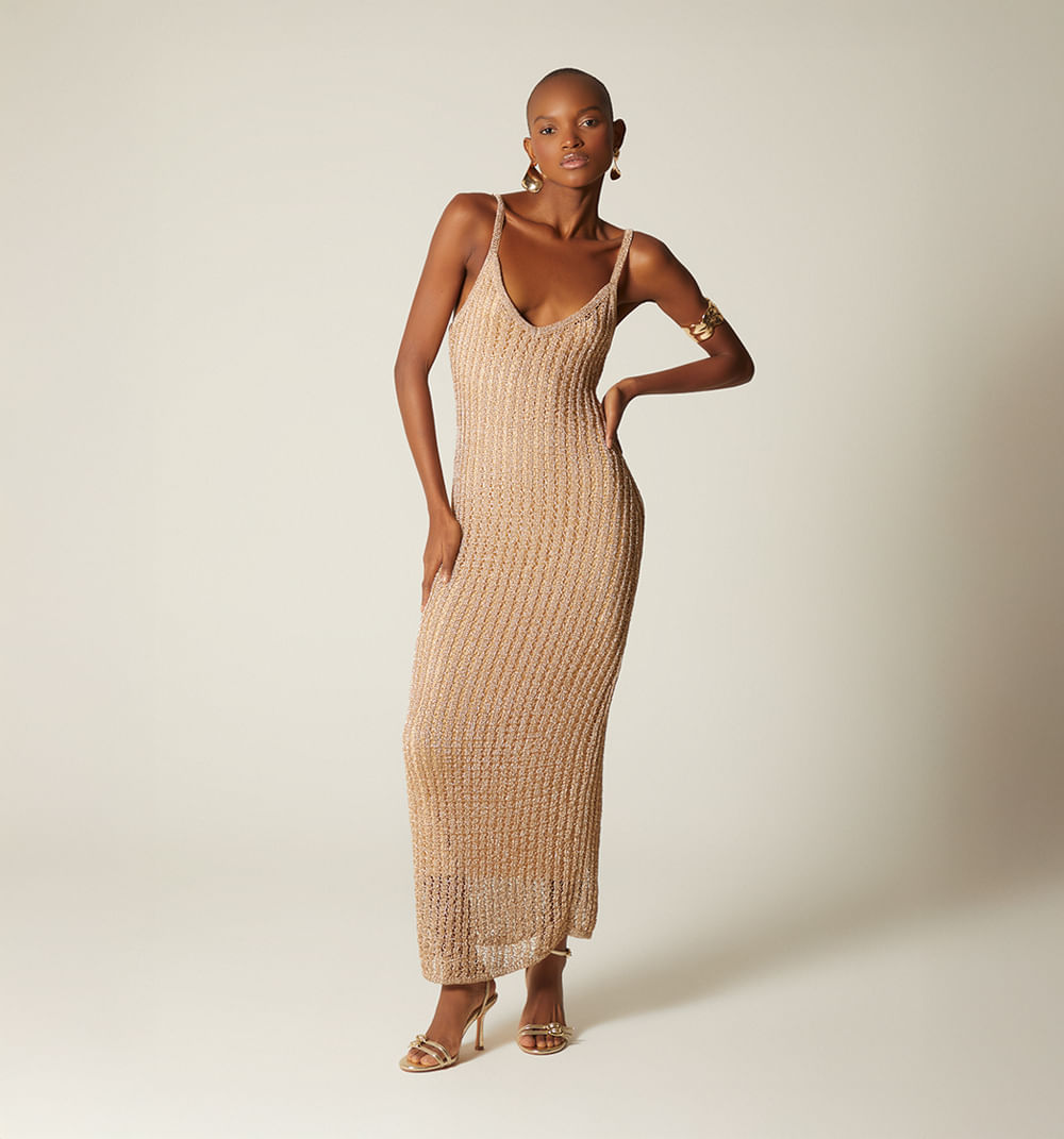 Vestido Para Mujer De Tejido Abierto