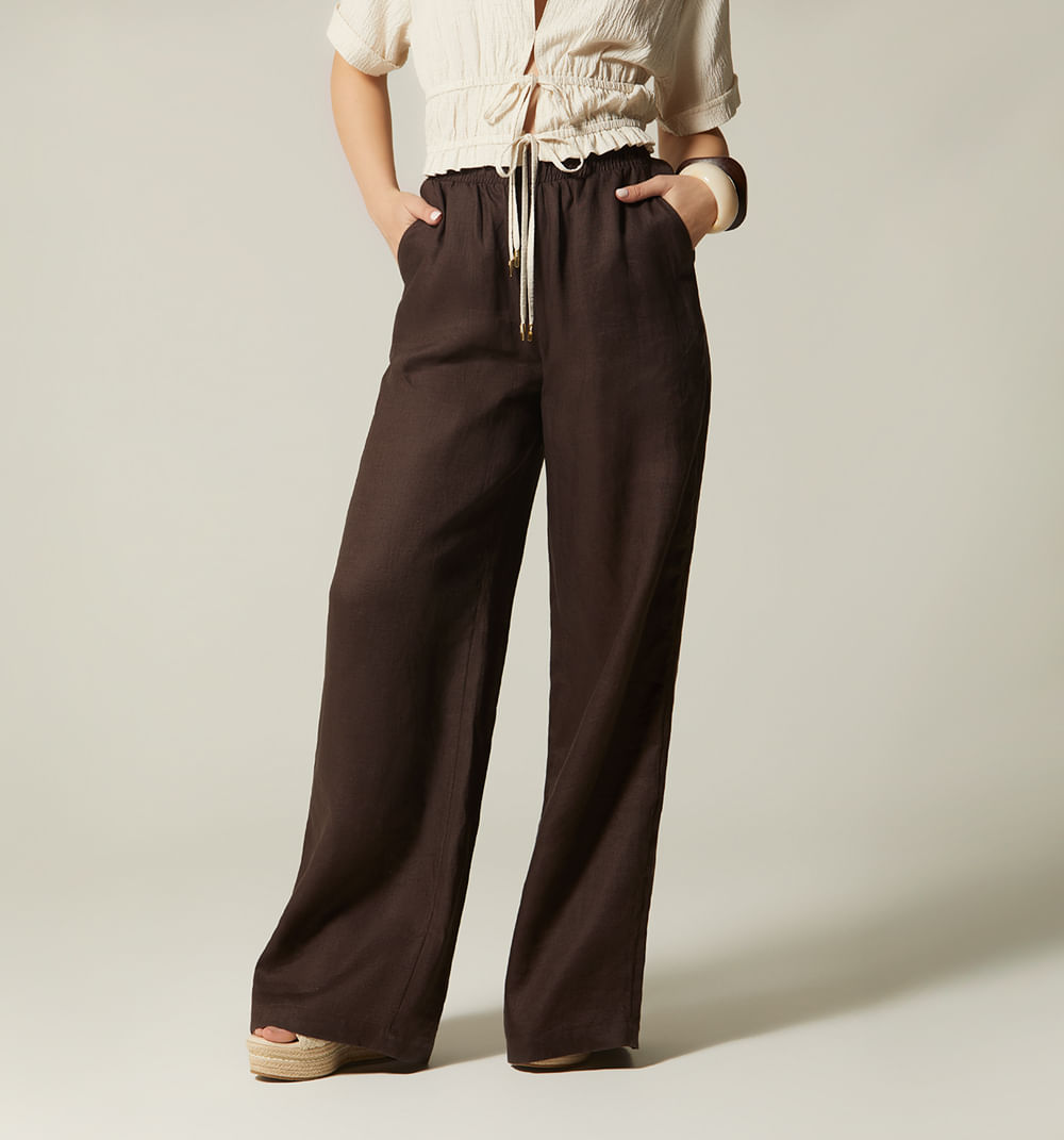 Pantalon Tiro Alto Bota Ancha