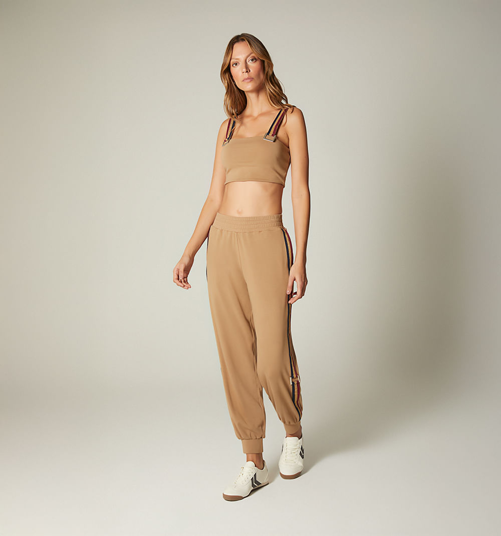 Pantalon Con Cinta Decorativa En Costado