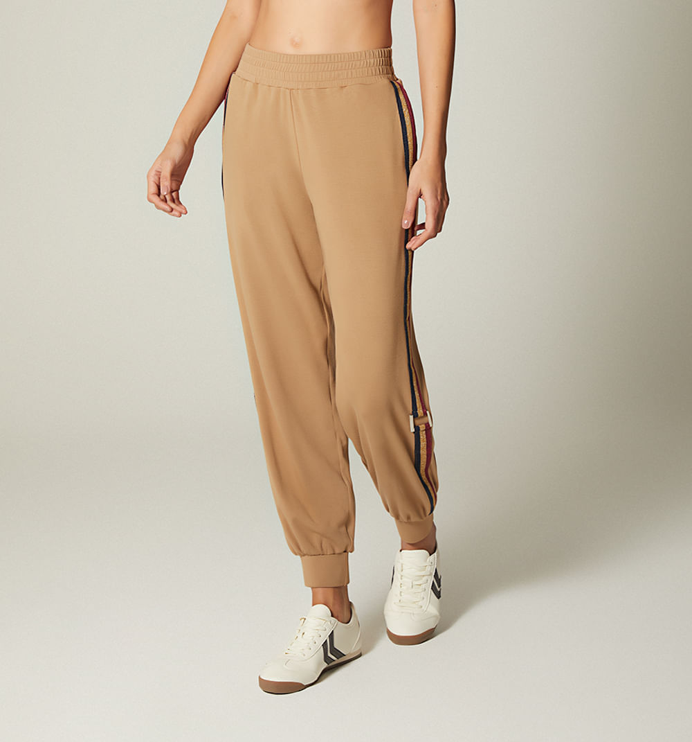 Pantalon Con Cinta Decorativa En Costado