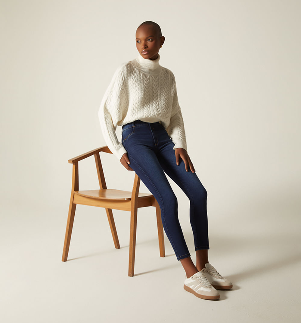 Jean Skinny Tiro Alto Salma