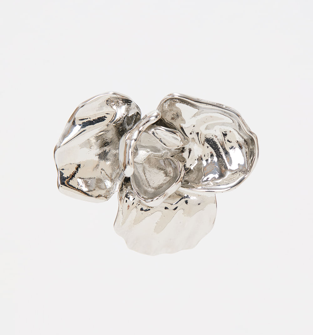 Broche Flor Martillada