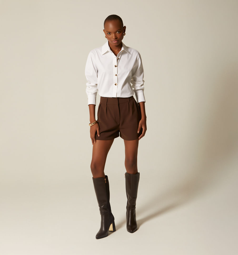 Camisera Manga Larga Botones De Lujo