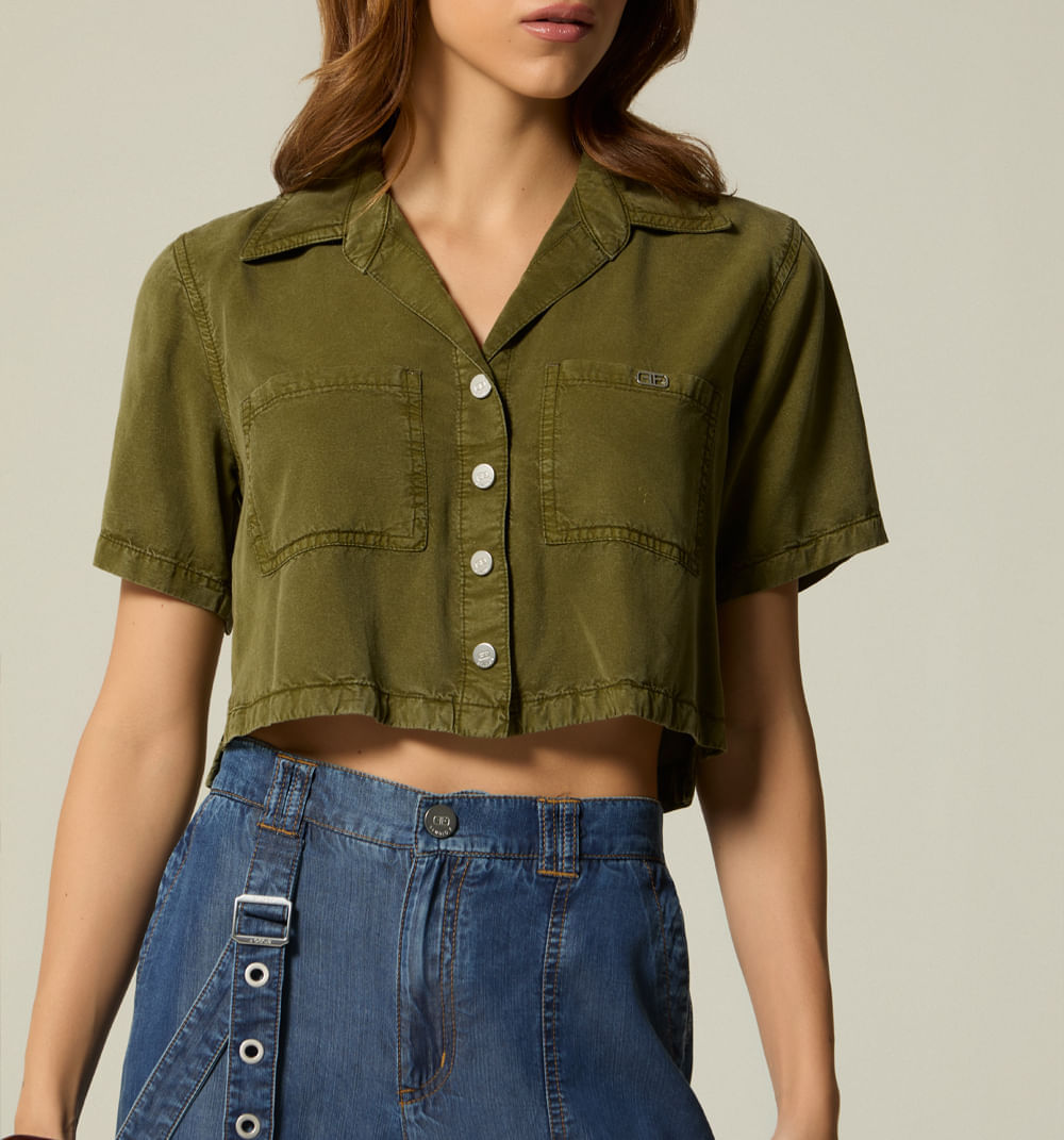 Blusa Boxy  Manga Corta Colores