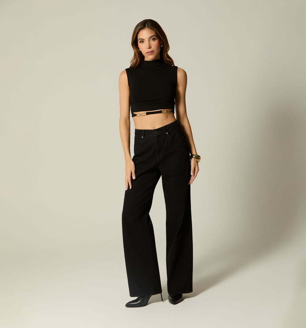 Blusa Crop Con Herraje