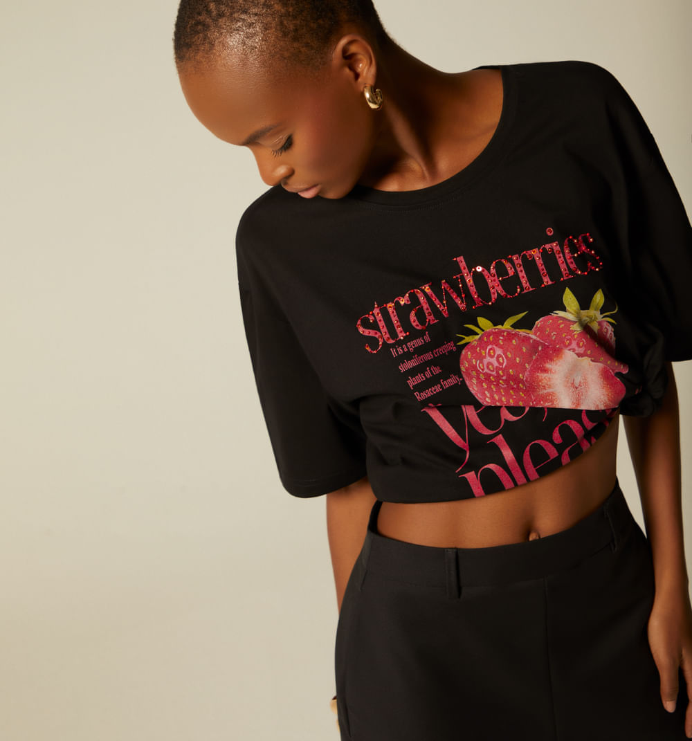 Camiseta Estampada Strawberries