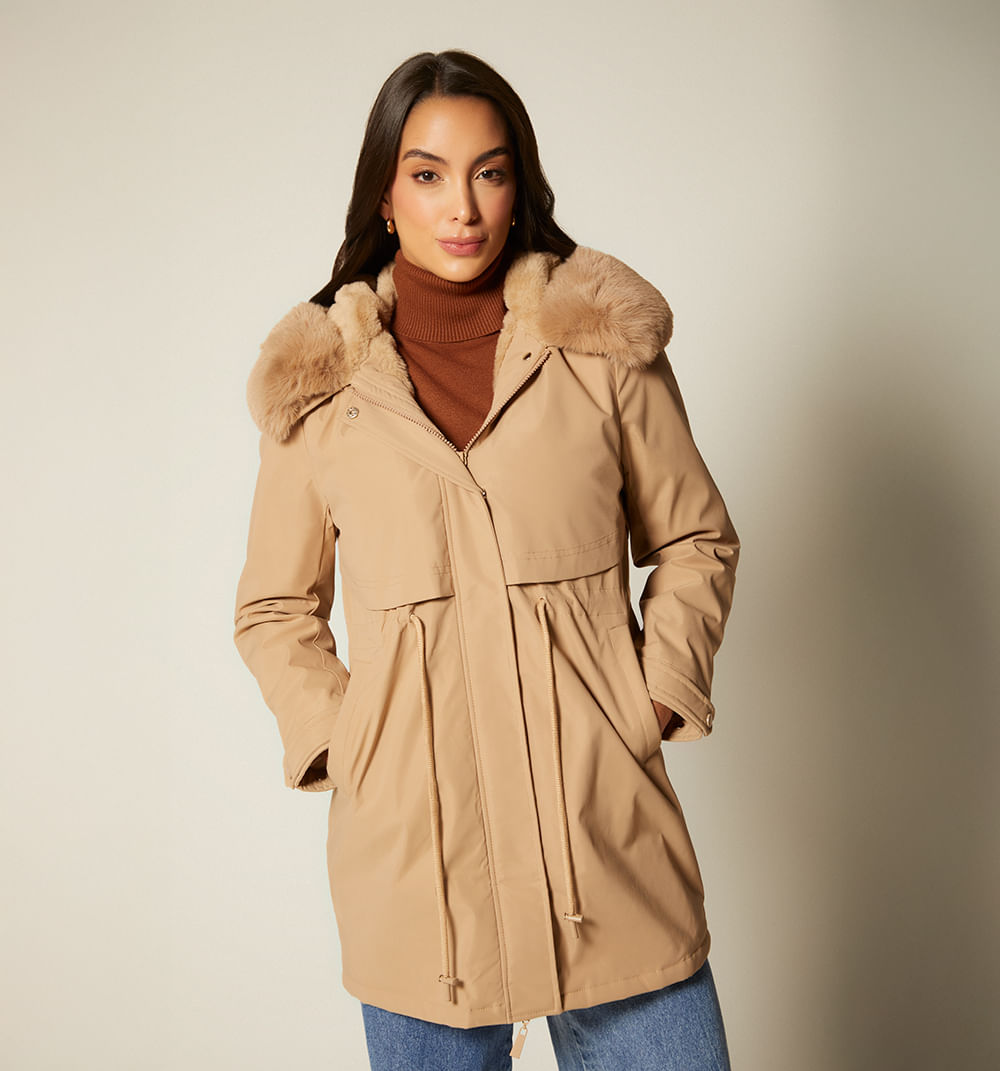 Abrigo Para Lluvia Cuello Sintentico