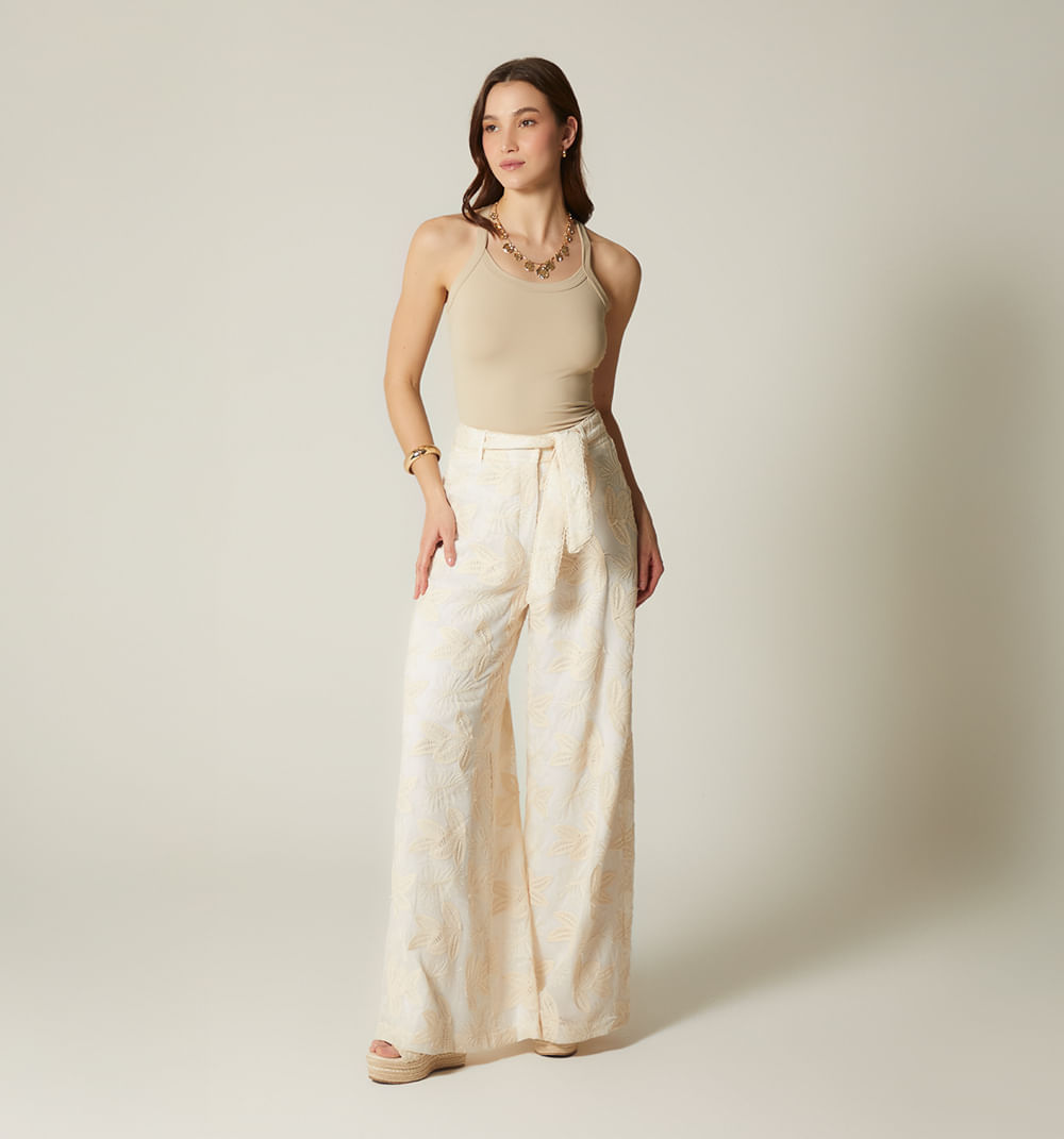 Pantalon Palazzo Tiro Alto