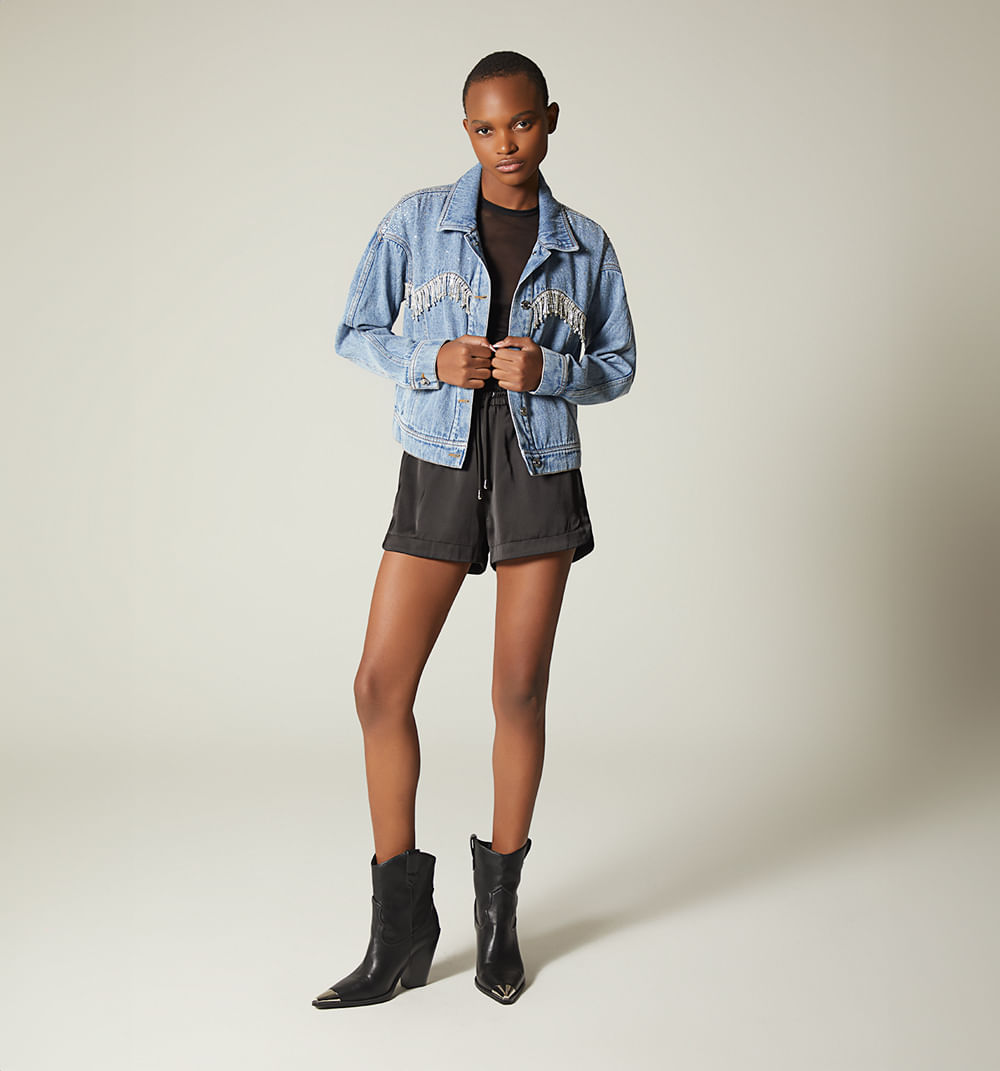 Chamarra Con Cristales Para Mujer