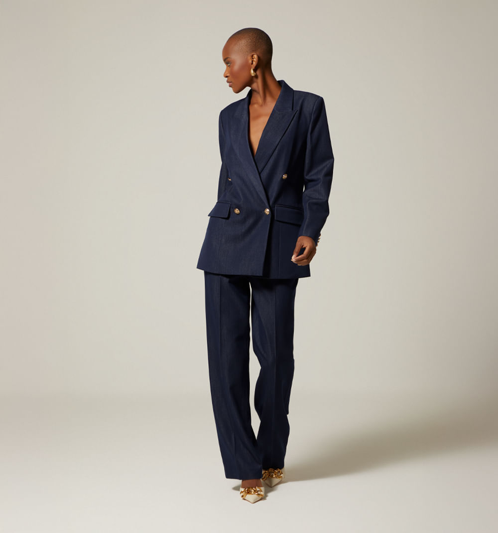 Blazer Manga Larga Cuatro Botones