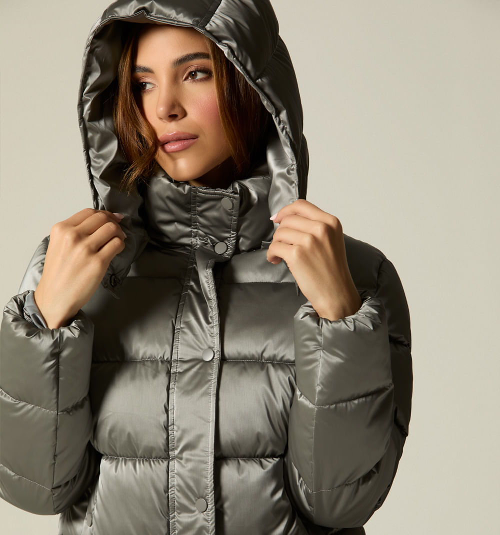 Chamarra Con Capucha  Acolchada