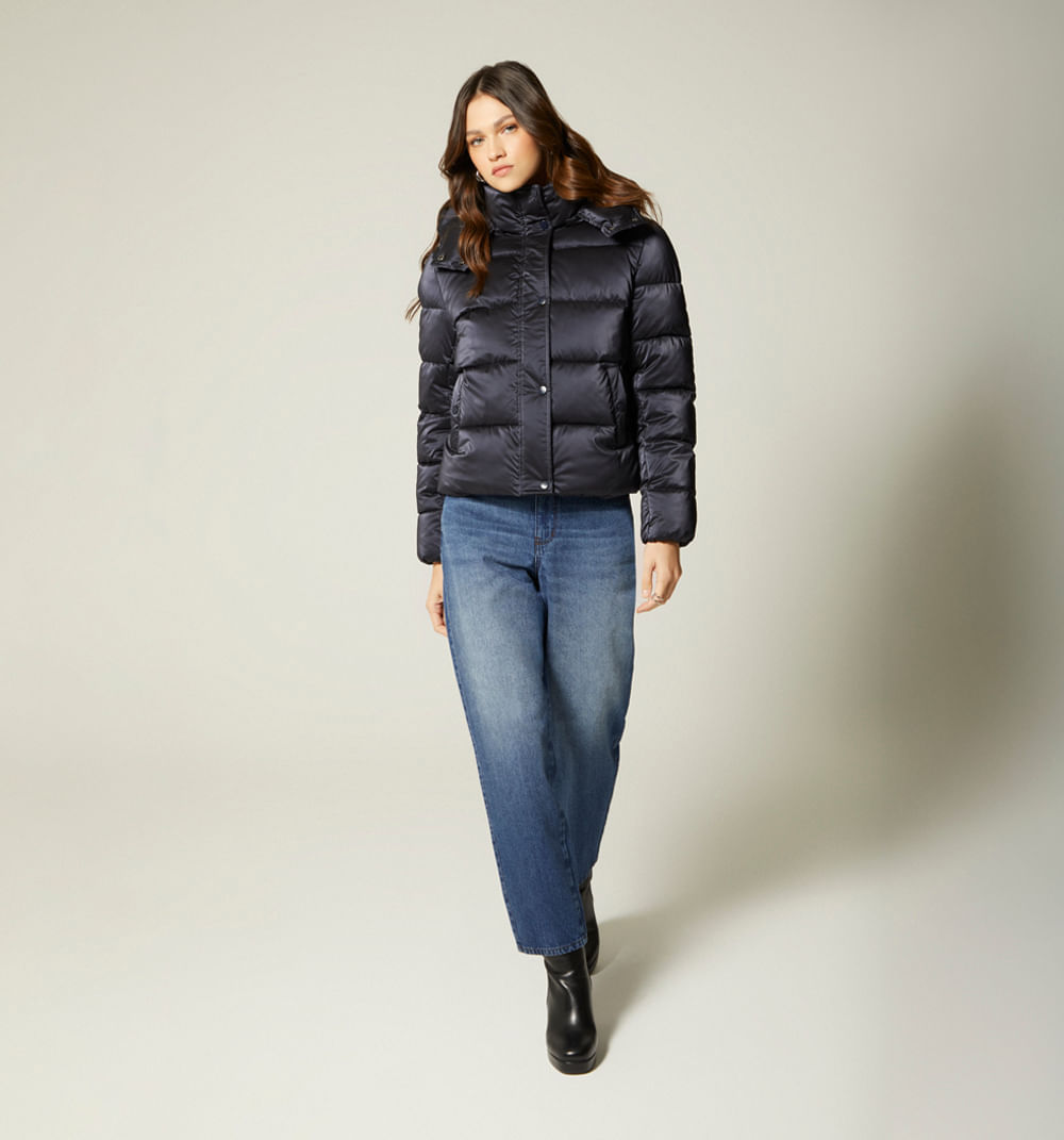 Chamarra Con Capucha  Acolchada