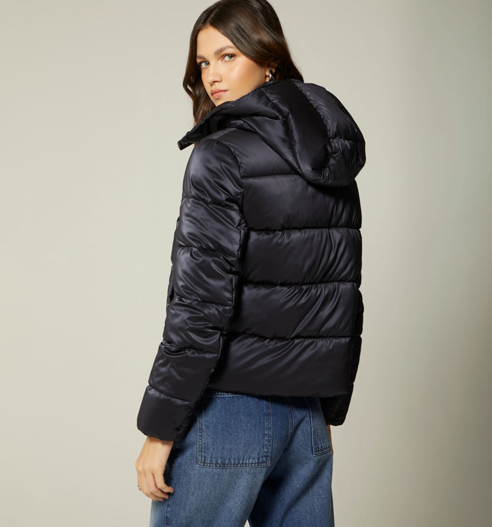 Chamarra Con Capucha  Acolchada