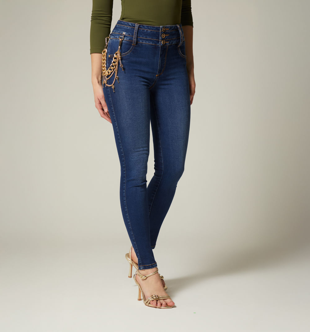 Jean Ultraslim Tiro Alto Borla Cadena