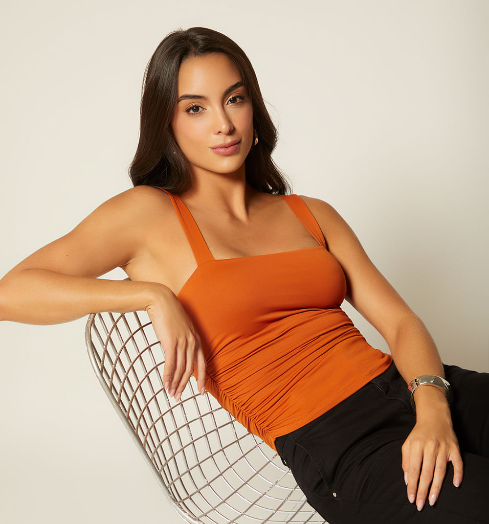 Blusa Escote Cuadrado Tiras