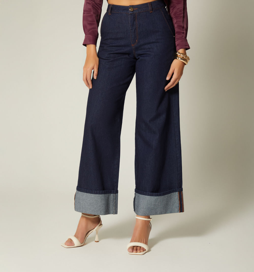 Jean Palazo Tiro Alto Con Guardapolvo