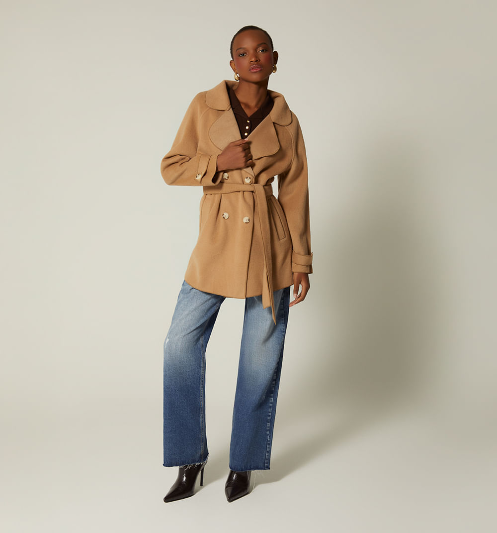 Gaban Afelpado Con Almilla Sobrepuesta