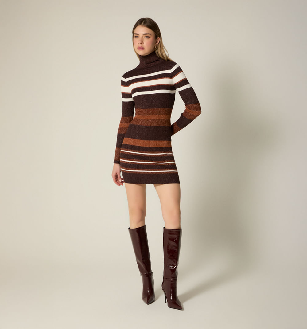 Vestido Corto Cuello Tortuga