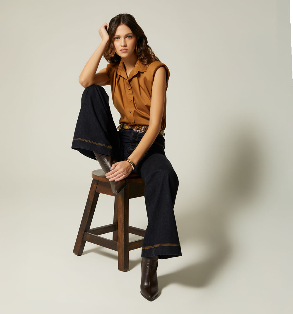 Jean Campana Tiro Alto Cinco Bolsillos