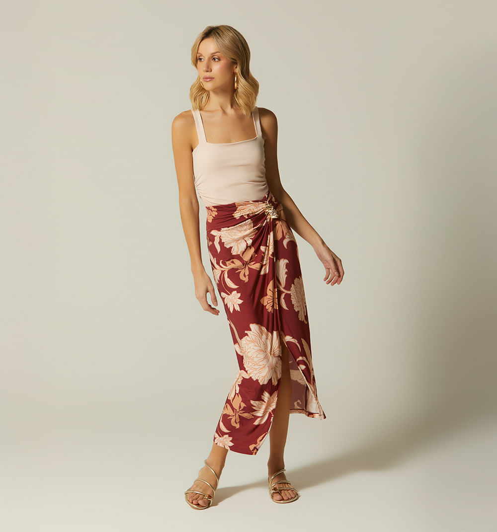 Falda Midi Con Insumo