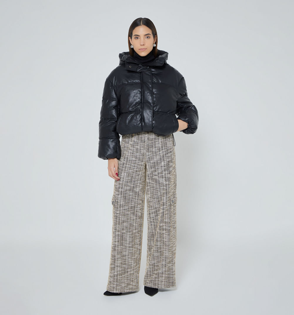 Chamarra Quilted Con Capucha