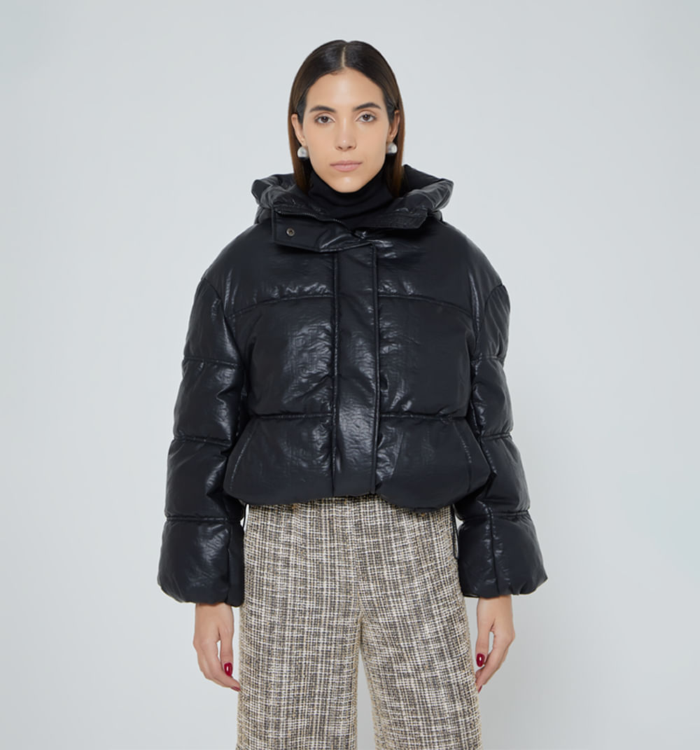 Chamarra Quilted Con Capucha