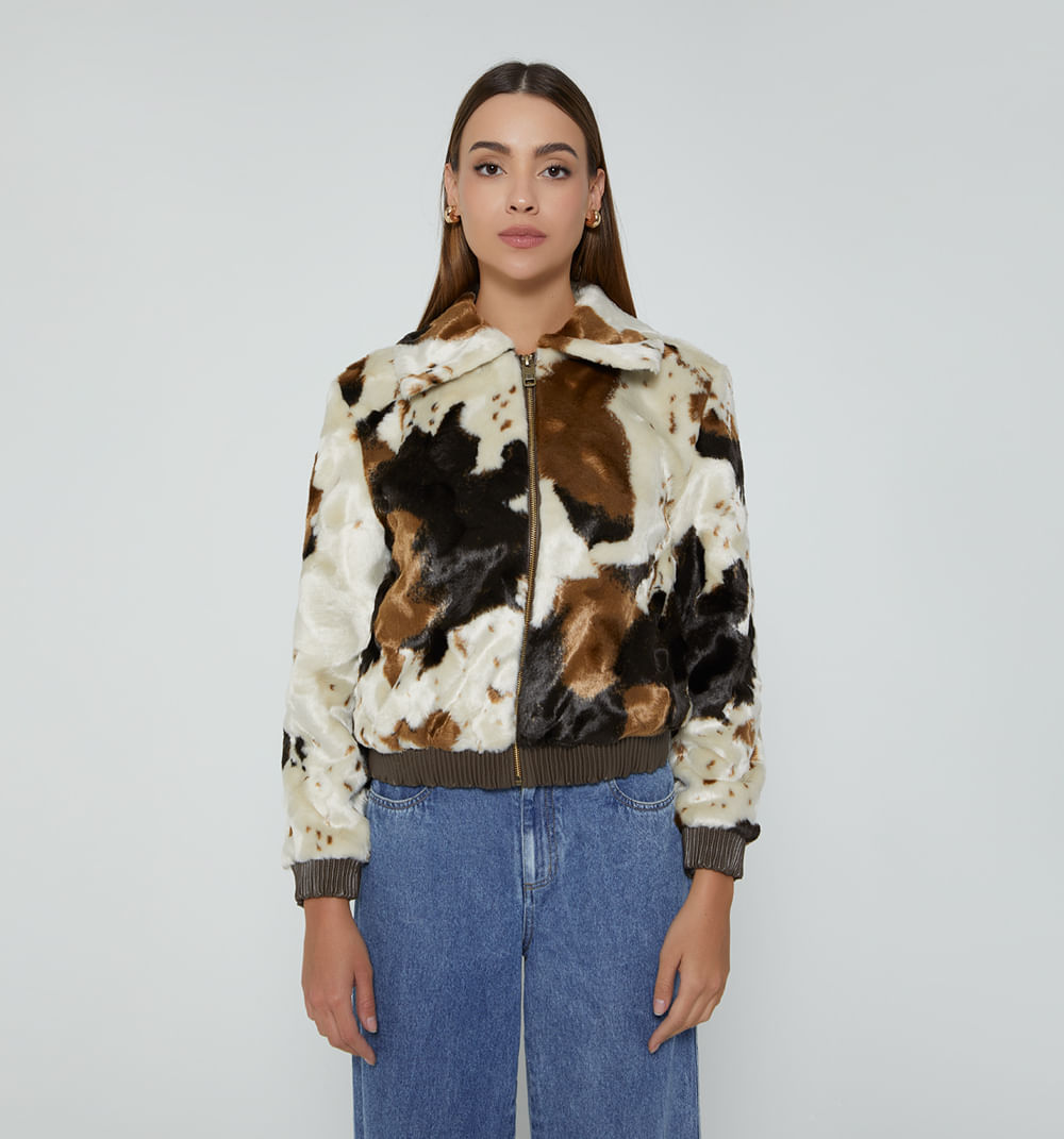 Chamarra Estampado Vaca
