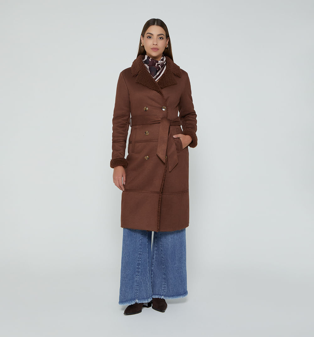 Gaban En Suede Con Interior En Teddy