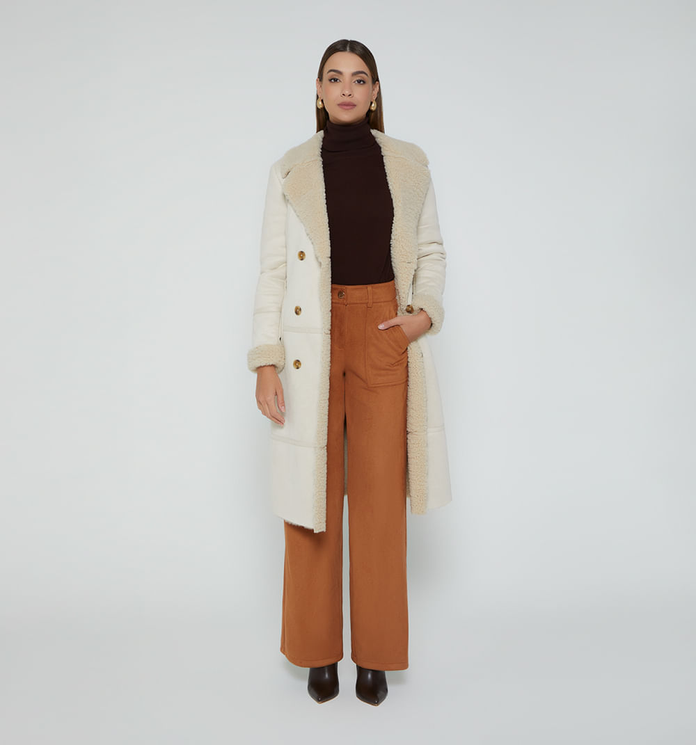 Gaban En Suede Con Interior En Teddy