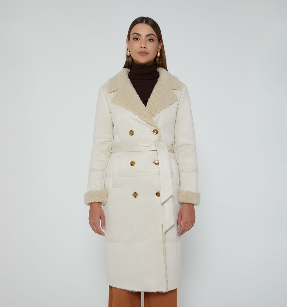 Gaban En Suede Con Interior En Teddy