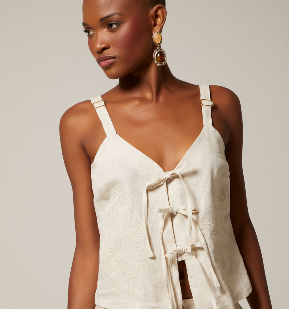 Blusa De Tiras Escote V