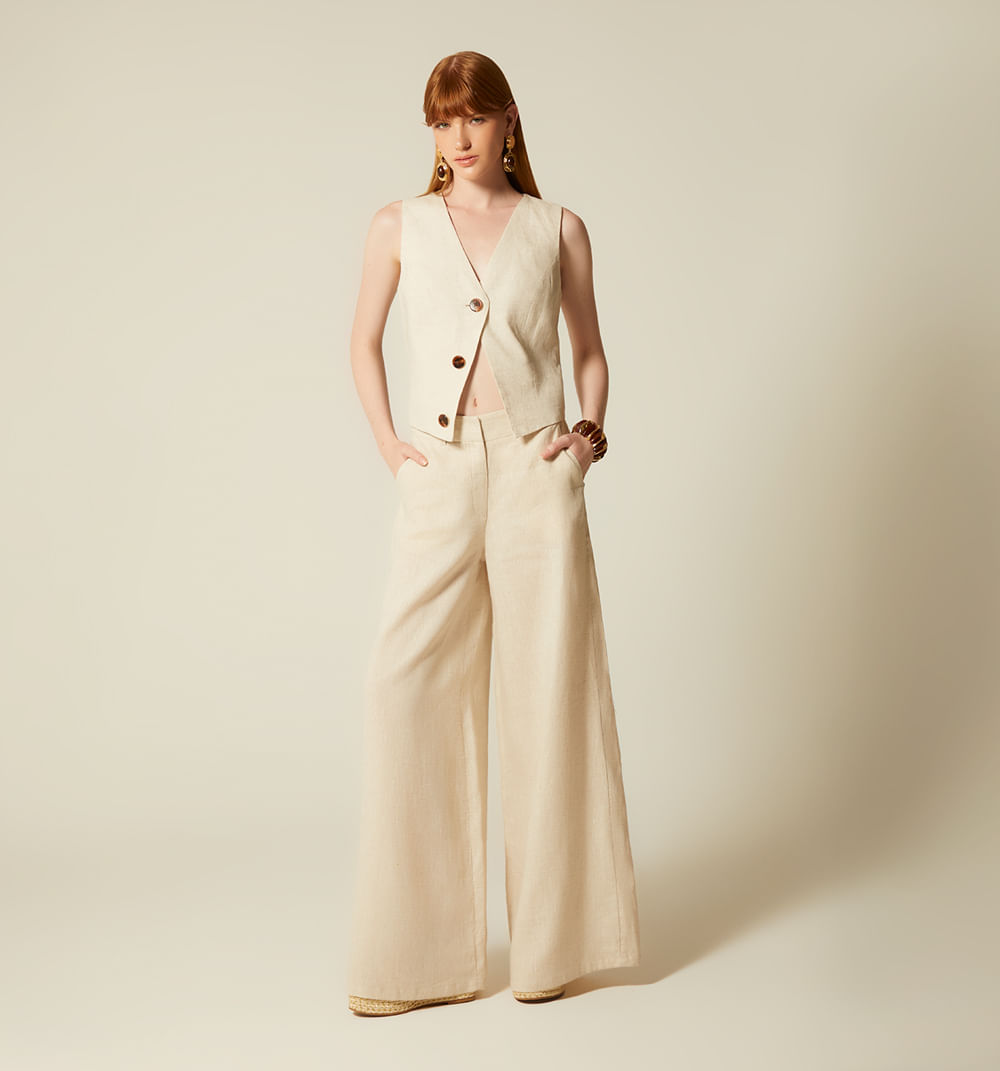 Pantalon Palazo Tiro Alto