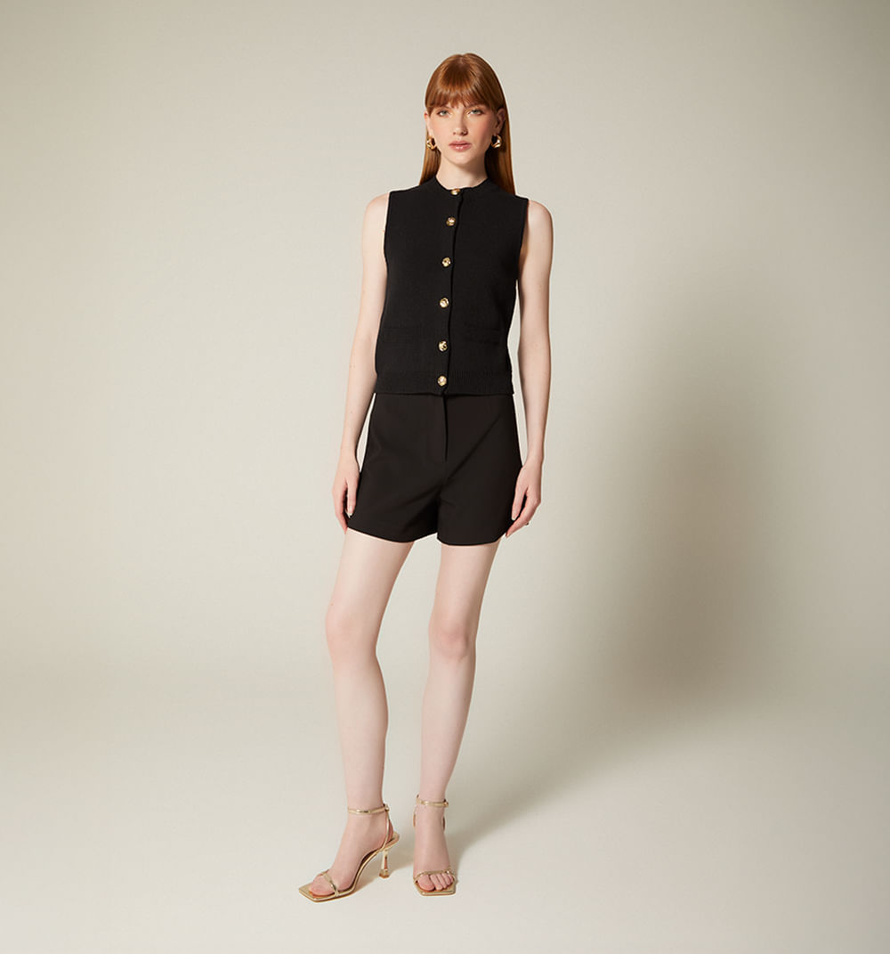 Chaleco Con Botón Joya