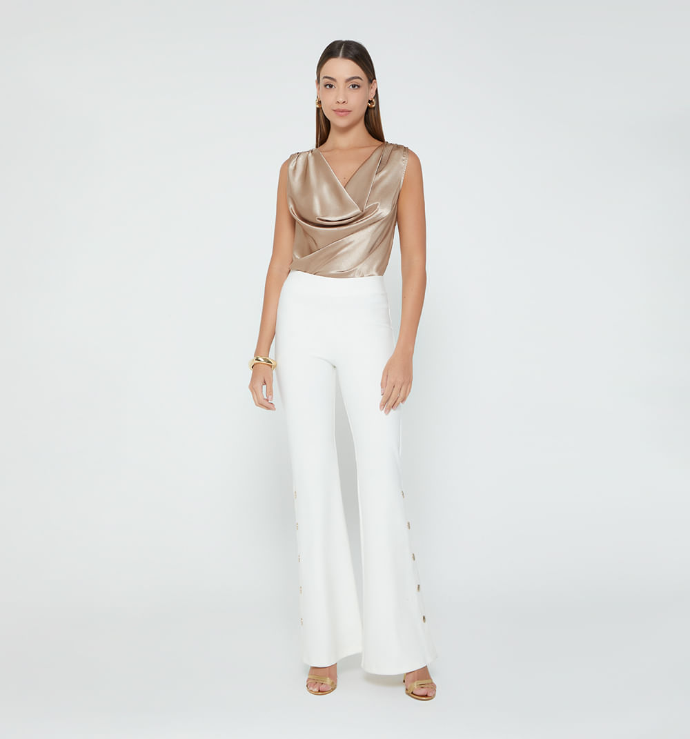 Leggins Tiro Alto Con Detalle En Bota