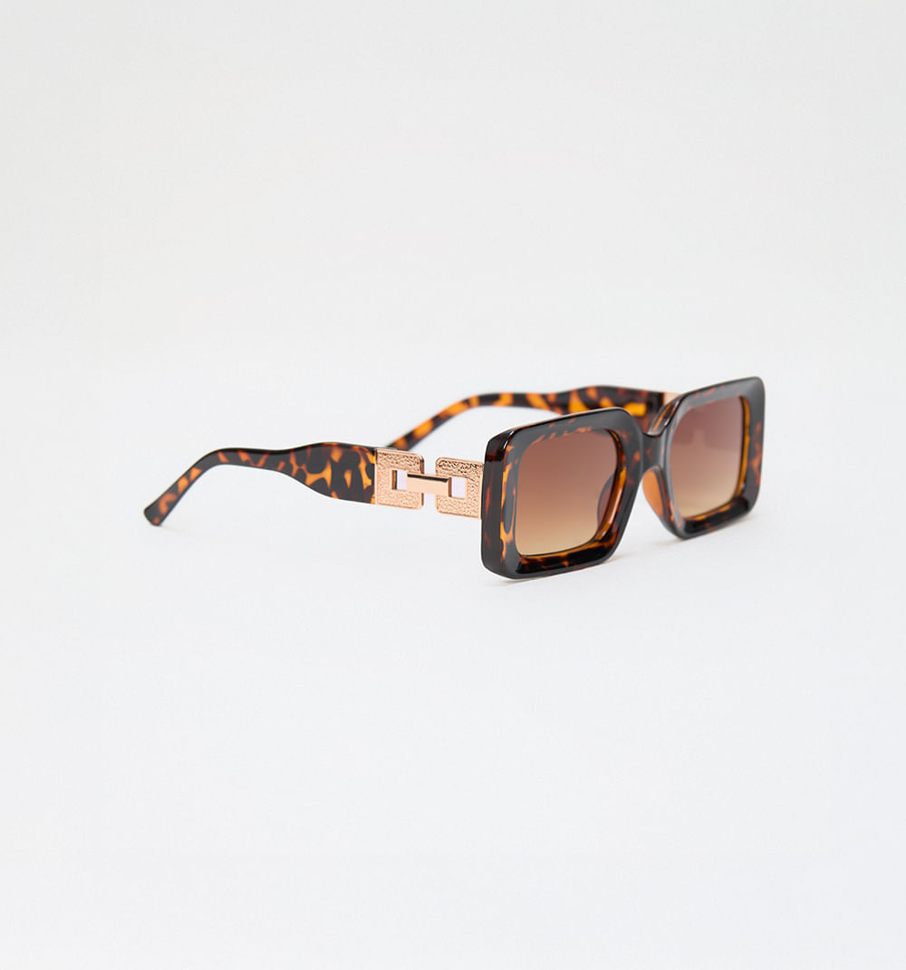 Gafas Rectangulares Con Detalle Lateral