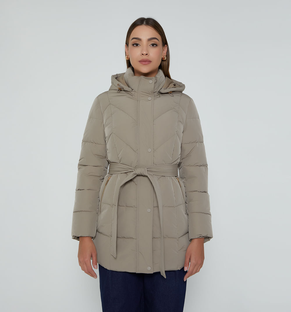 Gabardina  Acolchado Con Gorro