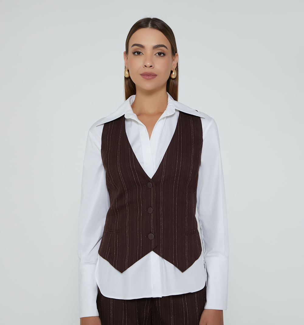 Chaleco Sisa Botones En Pu